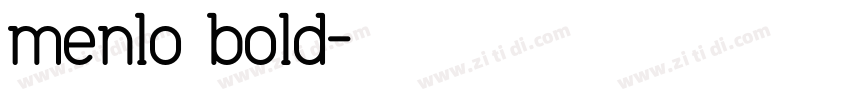 menlo bold字体转换